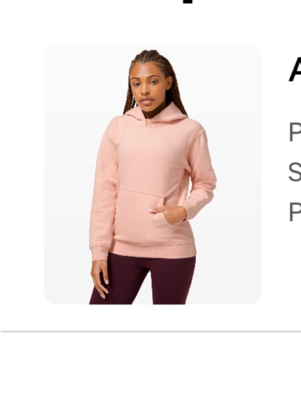 Lululemon All Yours Hoodie size 6 in Pink Mist